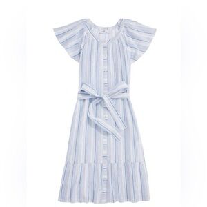 Vineyard Vines Blue and White Striped Button-Front Dress